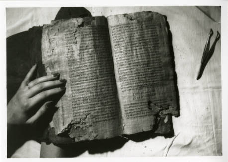 Nag Hammadi Codex II opened to pages 50-51
